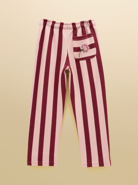 Dsiney Kidz - Joules Girls' Sloane Pink & Burgundy Pull On Trousers image 2
