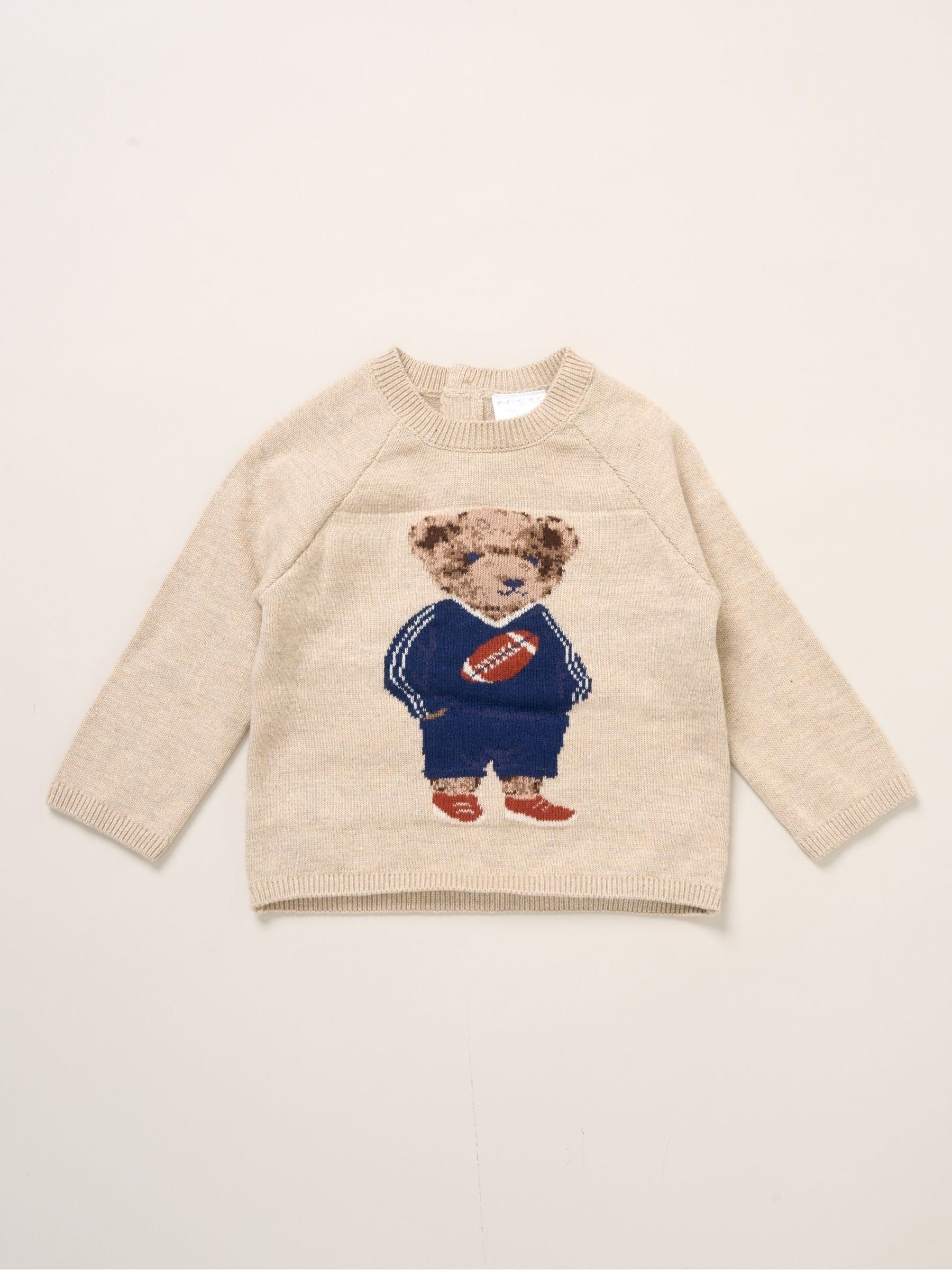 Rock-A-Bye Baby Boutique Brown True Knit Bear Jumper And Trousers Outfit Set image 3