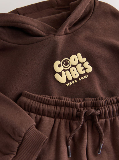Dsiney Kidz - Back Print Chocolate Brown Back Print Hoodie and Joggers Set (3mths-7yrs) image 4
