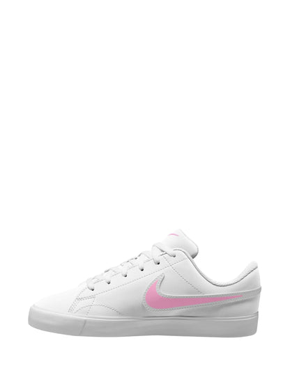 Nike White/Pink Youth Tennis Essential Trainers image 2