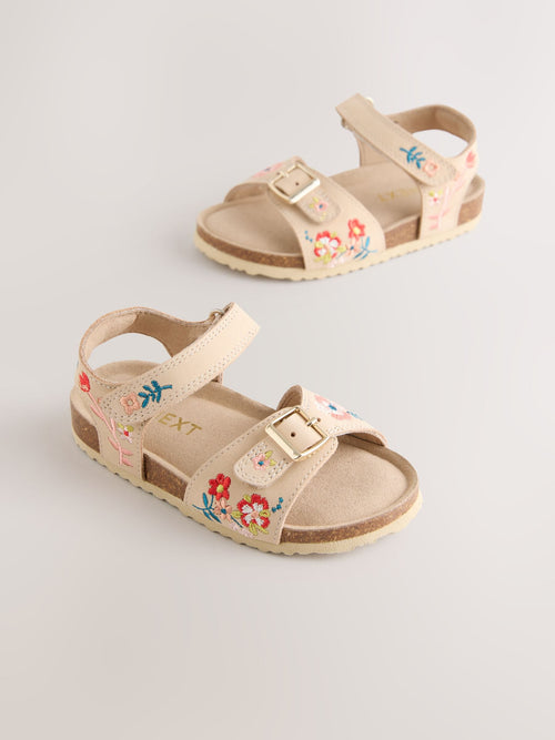 Neutral Wide Fit (G) Touch Fastening Corkbed Sandals image 1