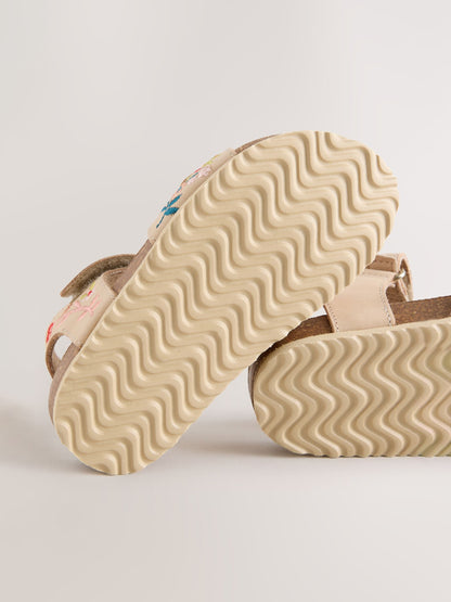 Neutral Wide Fit (G) Touch Fastening Corkbed Sandals image 4