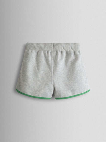 JoJo Maman Bébé Grey Marl 2-Piece Sport Appliqué Sweatshirt & Shorts Set image 6