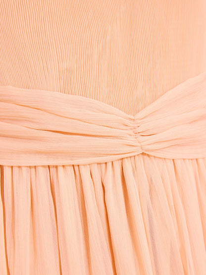 Lipsy Peach Pink Corsage One Shoulder Occasion Dress (7-16yrs) image 2