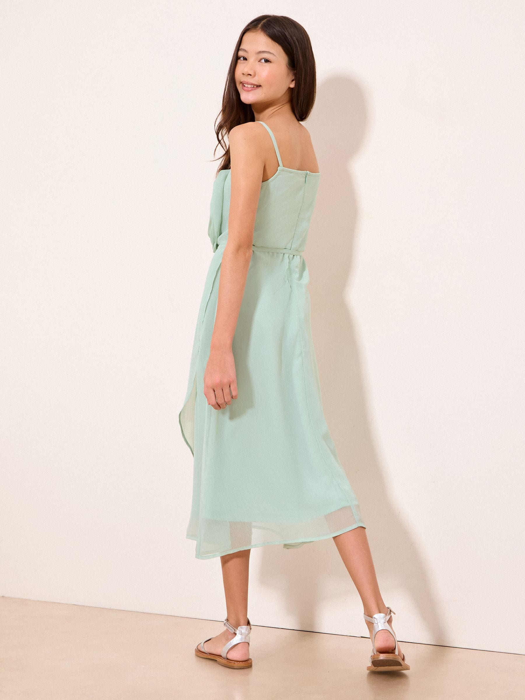 Lipsy Green Corsage Occasion Dress (7-16yrs) image 4