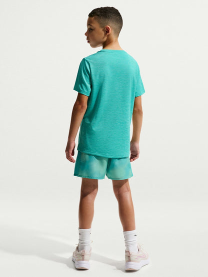 Dsiney Kidz - Nike Green Dri-FIT Miler Printed Shorts image 2