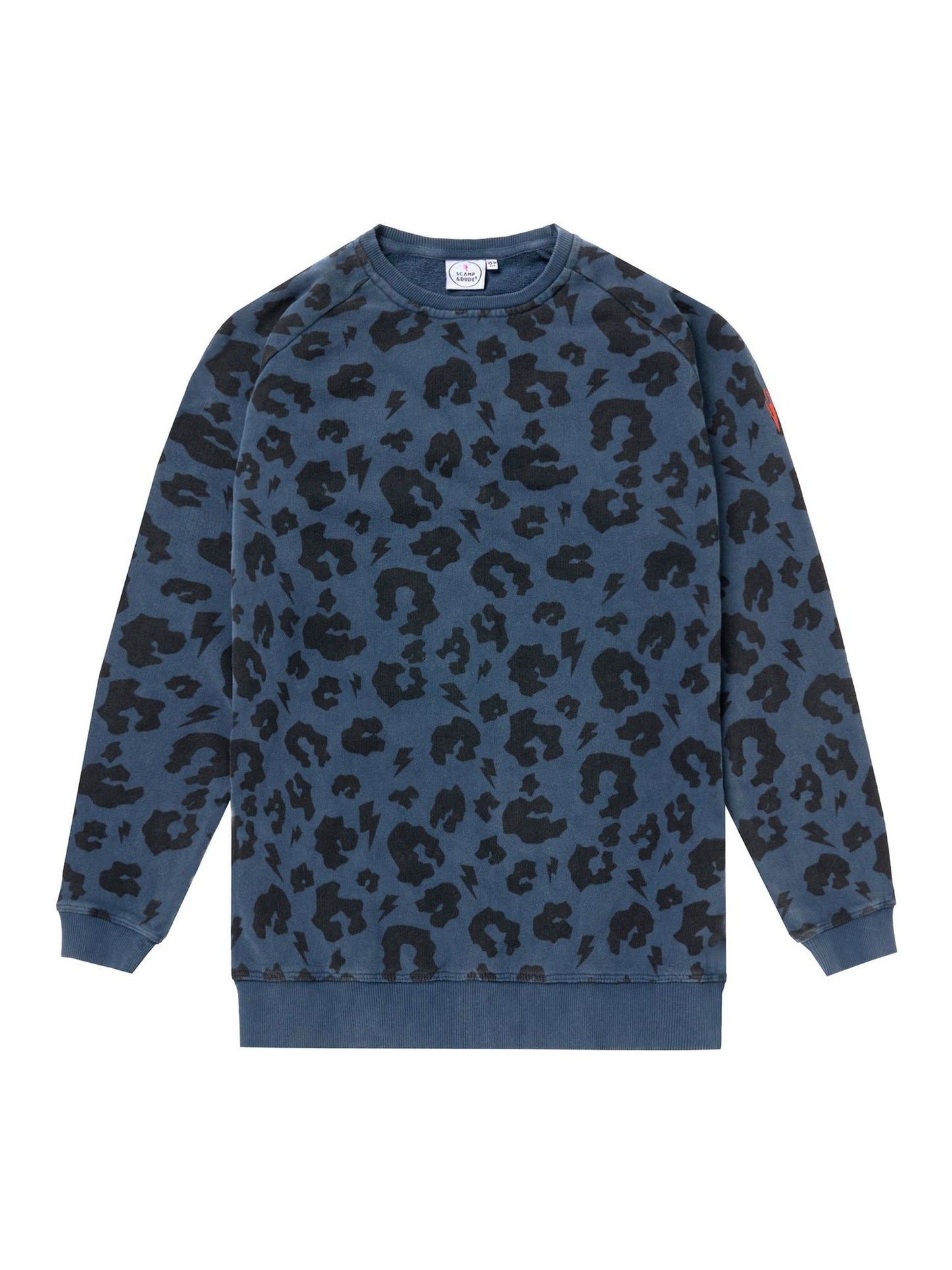 Dsiney Kidz - SCAMP & DUDE Blue Kids Classic Sweatshirt Leopard & Lightning Bolt image 3