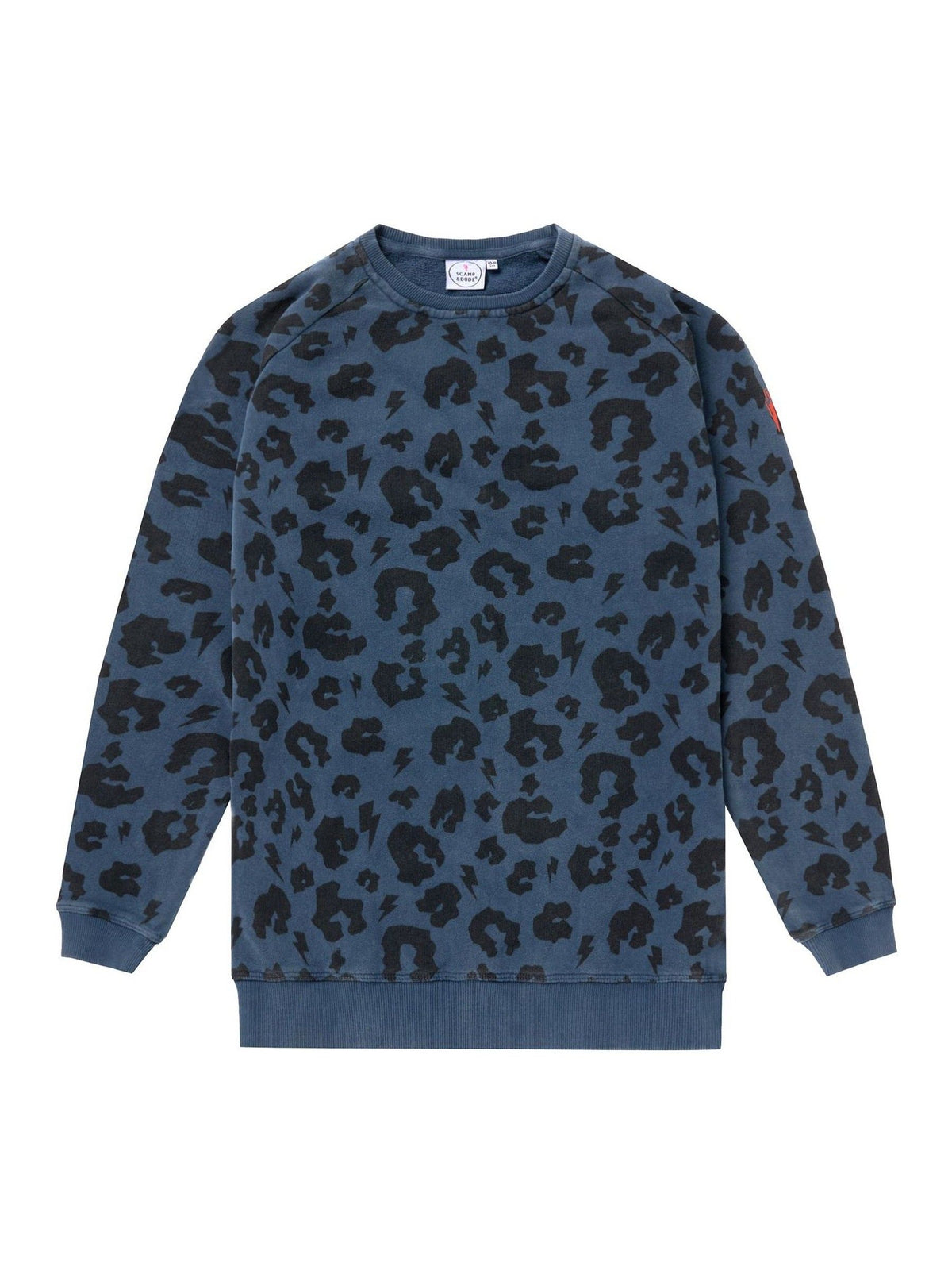 Dsiney Kidz - SCAMP & DUDE Blue Kids Classic Sweatshirt Leopard & Lightning Bolt image 3