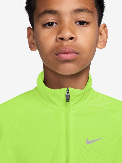 Dsiney Kidz - Nike Volt Ice Yellow Dri-Fit Miler Half Zip Top image 3