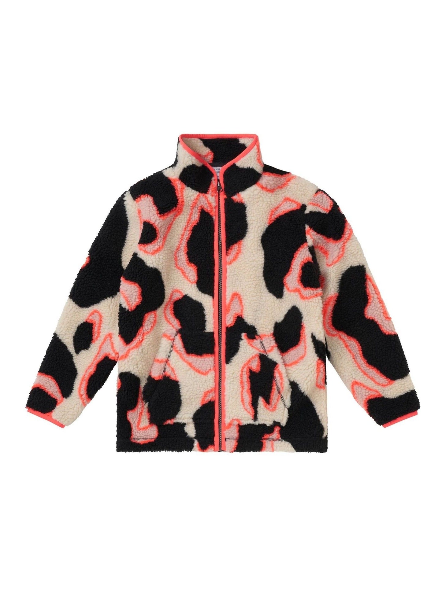 Dsiney Kidz - SCAMP & DUDE Cream/Black/Pink Funnel Neck Fleece Jacket image 1