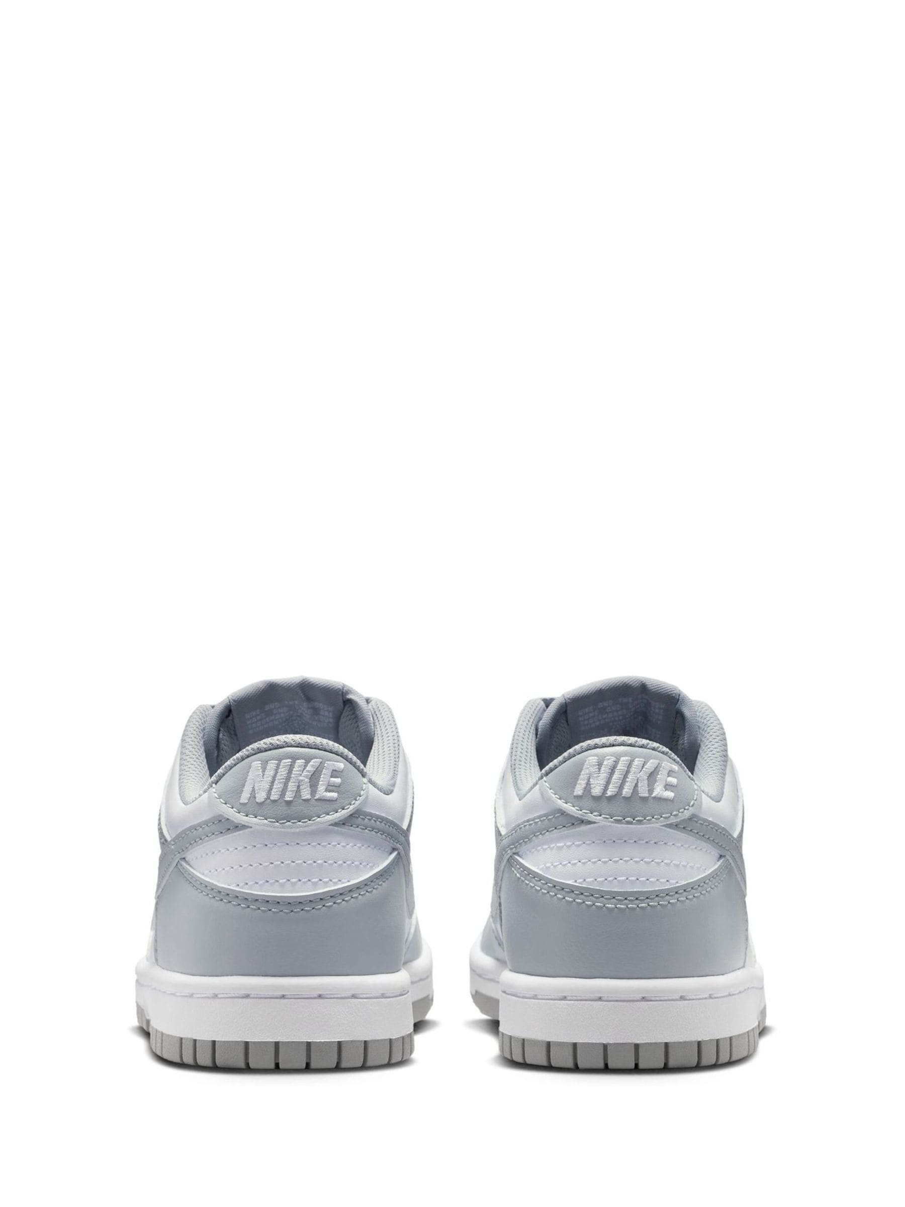 Nike Grey/White Youth Dunk Low Trainers image 4