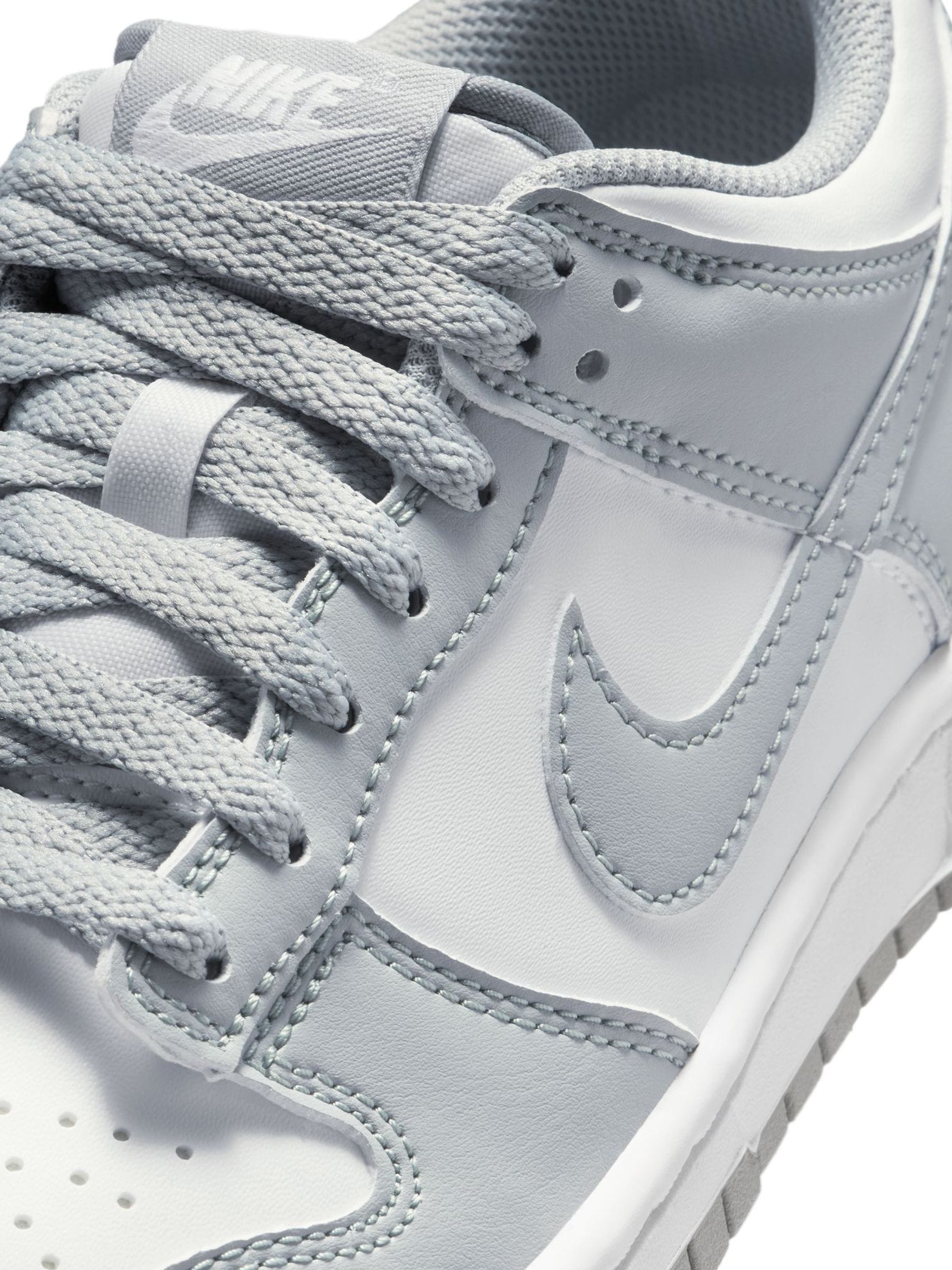Nike Grey/White Youth Dunk Low Trainers image 6