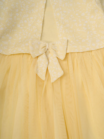 Miss Yellow Mock Cardigan Dress For Baby image 2