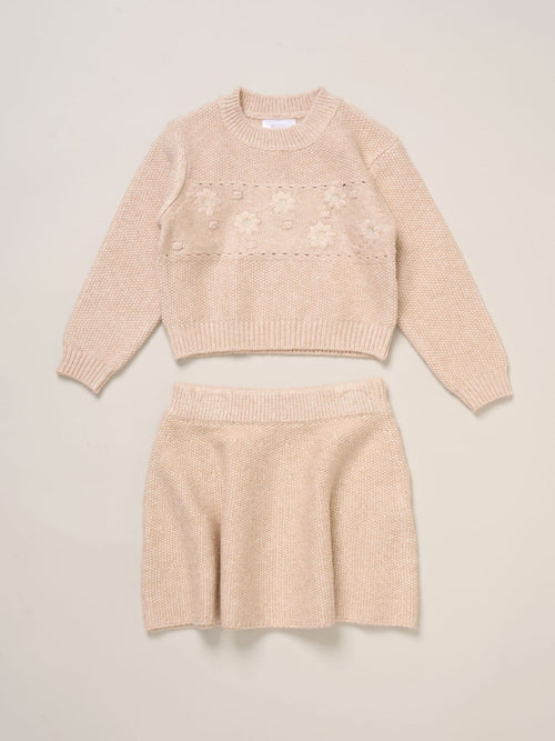 Dsiney Kidz - Miss Brown Knit Jumper And Skirt Set image 1