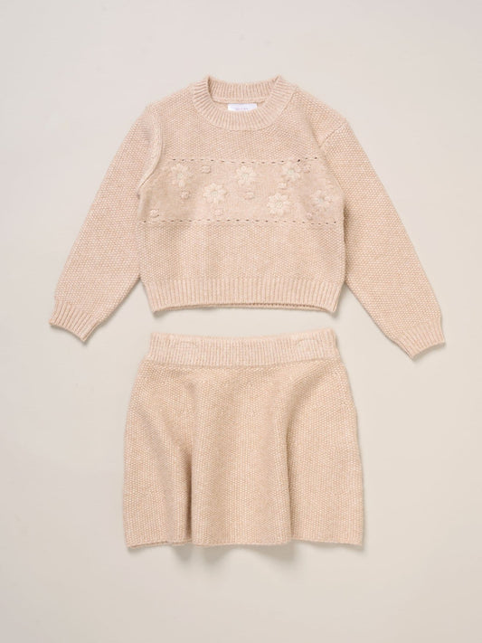 Miss Brown Knit Jumper And Skirt Set image 1
