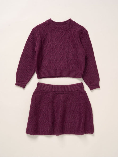 Dsiney Kidz - Miss Red Knit Jumper And Skirt Set image 1