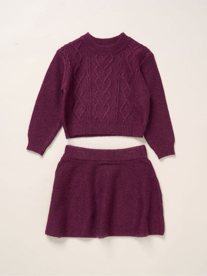Miss Red Knit Jumper And Skirt Set image 1