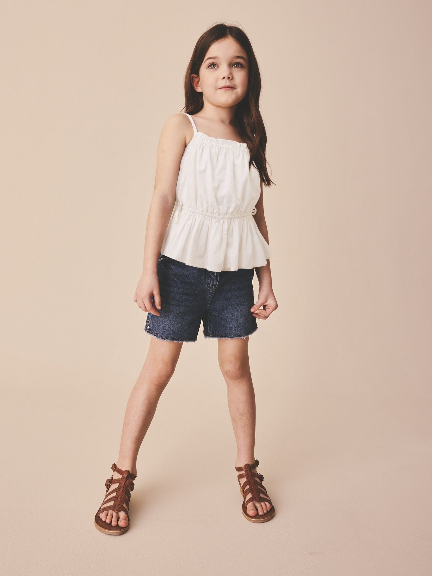 Dsiney Kidz - White Strappy Peplum Blouse (3-16yrs) image 2