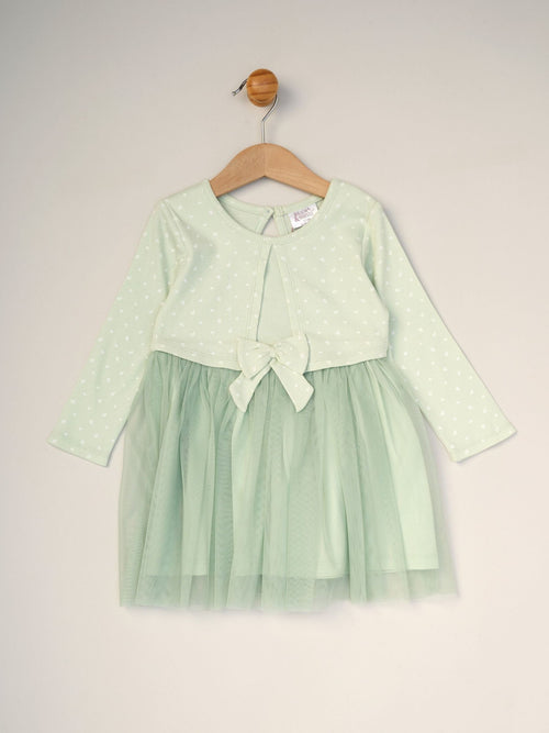 Dsiney Kidz - Miss Green Mock Cardigan Dress For Baby image 1