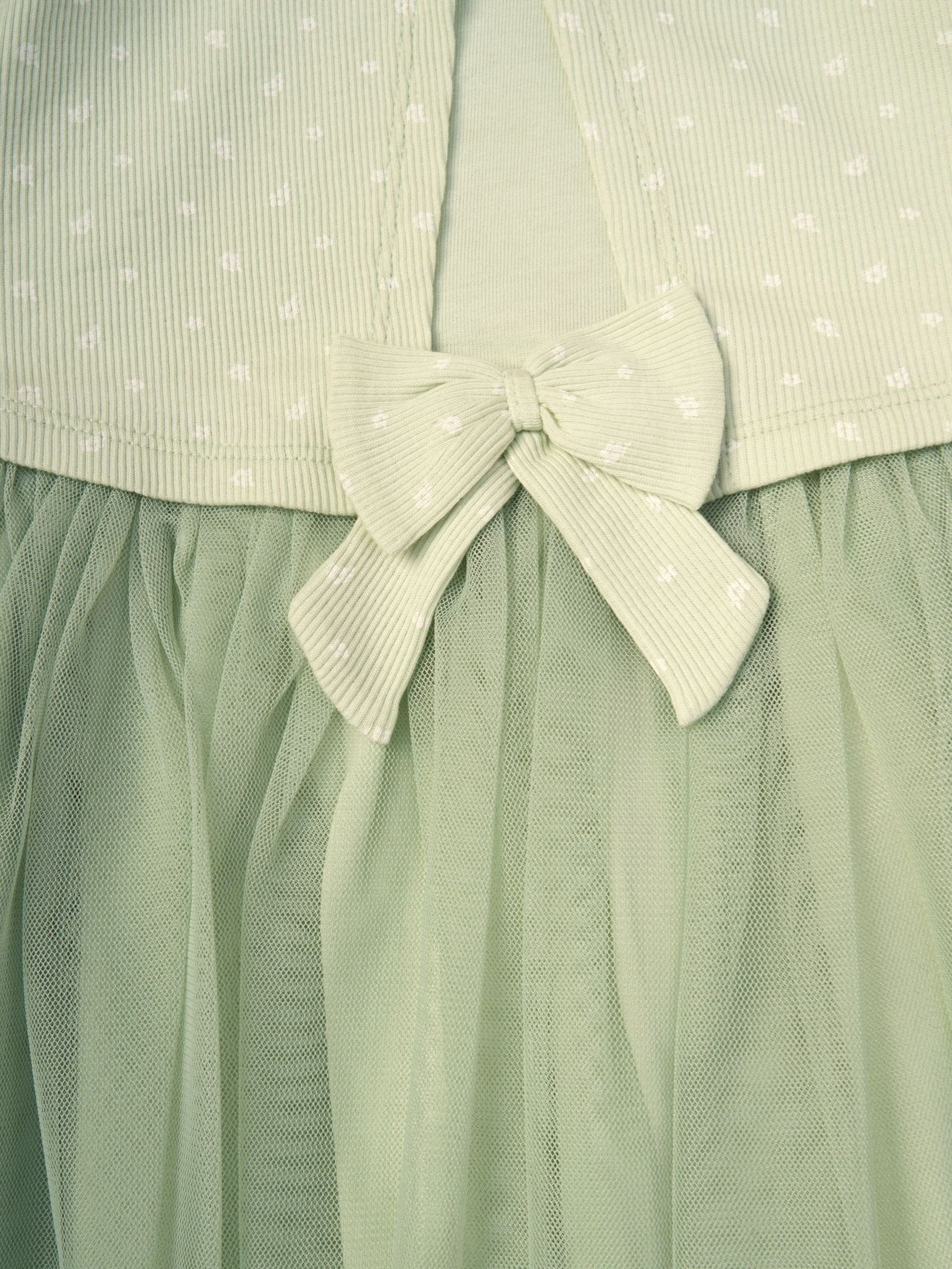 Miss Green Mock Cardigan Dress For Baby image 2