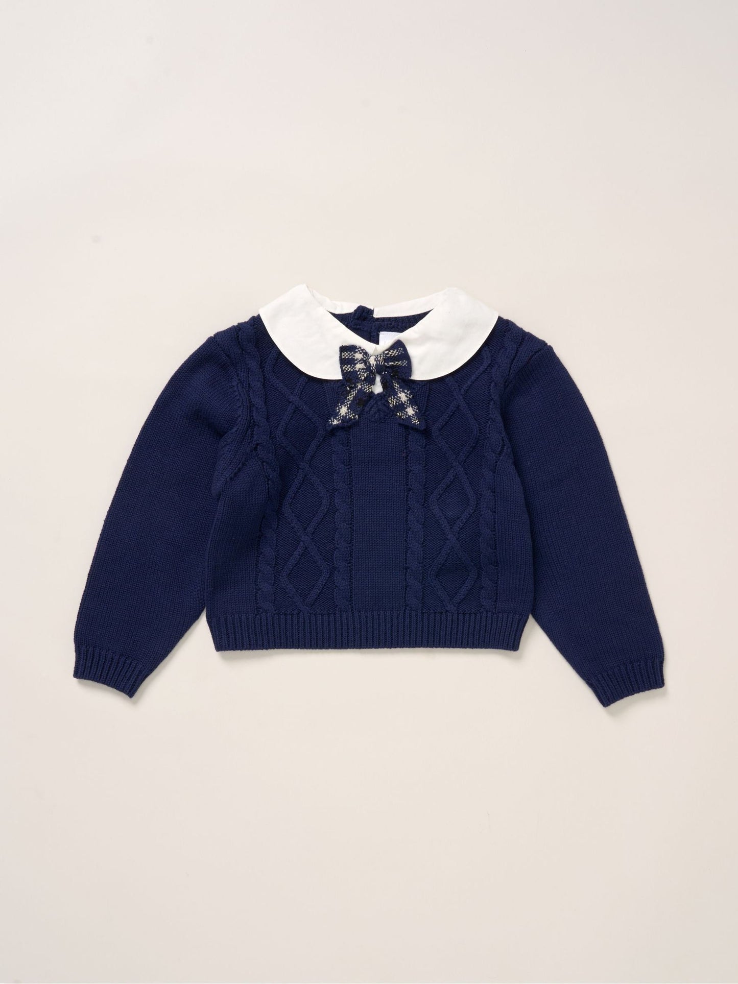 Miss Blue True Knit Jumper With Check Skirt And Headband Set image 3