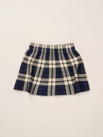 Miss Blue True Knit Jumper With Check Skirt And Headband Set image 4