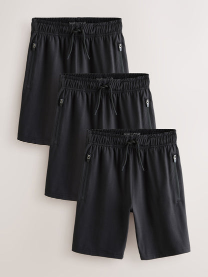 Dsiney Kidz - Black Light Weight Sports Shorts 3 Pack (3-16yrs) image 1