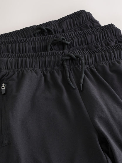 Dsiney Kidz - Black Light Weight Sports Shorts 3 Pack (3-16yrs) image 5