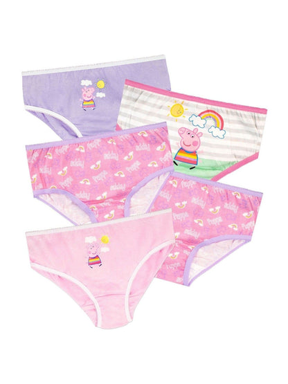 Character Pink Peppa Pig Rainbow Underwears 5 Pack - image 1