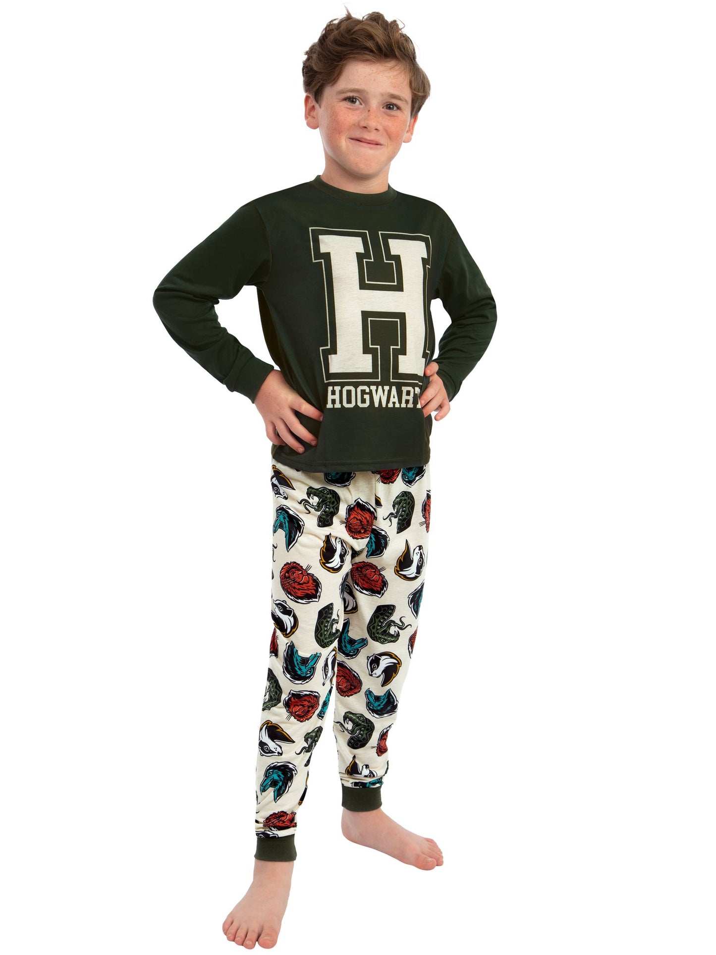 Dsiney Kidz - Character Green Harry Potter Hogwarts Long Sleeve Pyjamas image 3