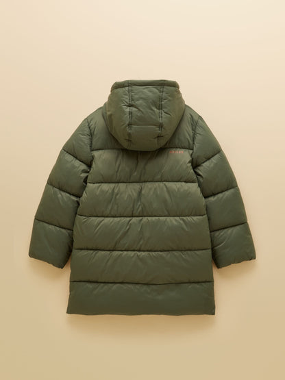 Dsiney Kidz - Joules Boys' Long Cairn Khaki Green Showerproof Padded Coat image 2