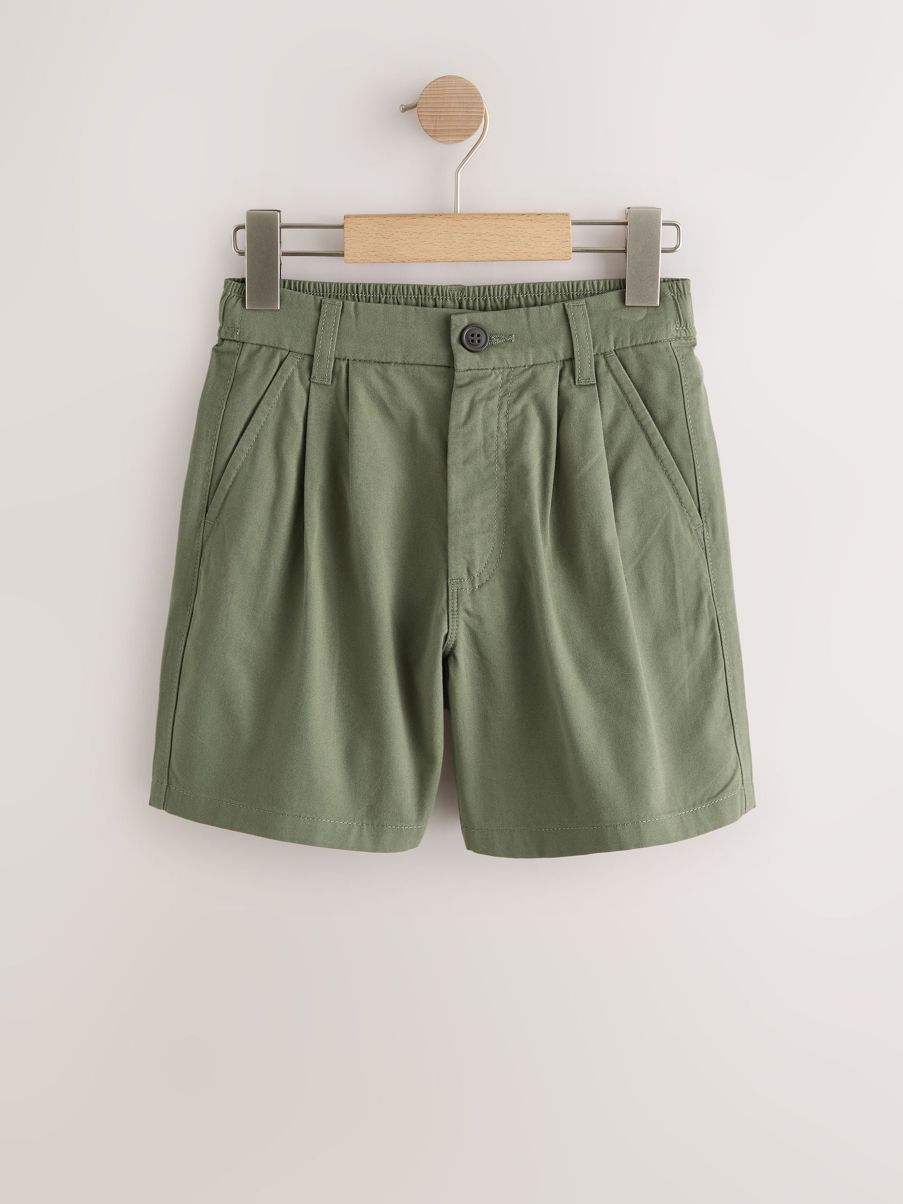 Dsiney Kidz - Khaki Green Chino Pleat Shorts (3-16yrs) image 1