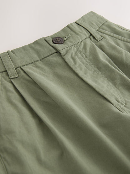 Dsiney Kidz - Khaki Green Chino Pleat Shorts (3-16yrs) image 4