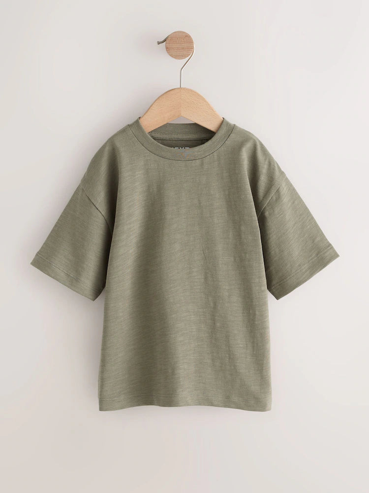 Black/Grey/Stone/Green/White Short Sleeve T-Shirts 5 Pack (3mths-7yrs)