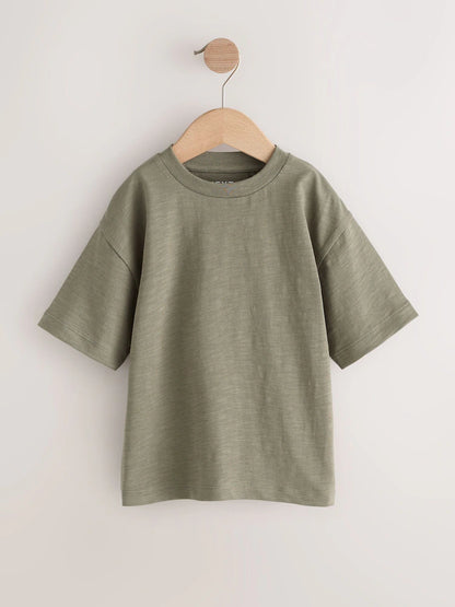 Black/Grey/Stone/Green/White Short Sleeve T-Shirts 5 Pack (3mths-7yrs)