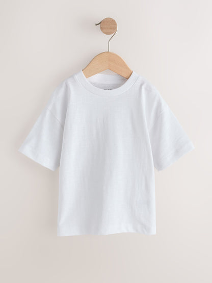 Black/Grey/Stone/Green/White Relaxed Fit Short Sleeve T-Shirts 5 Pack (3mths-7yrs) image 7
