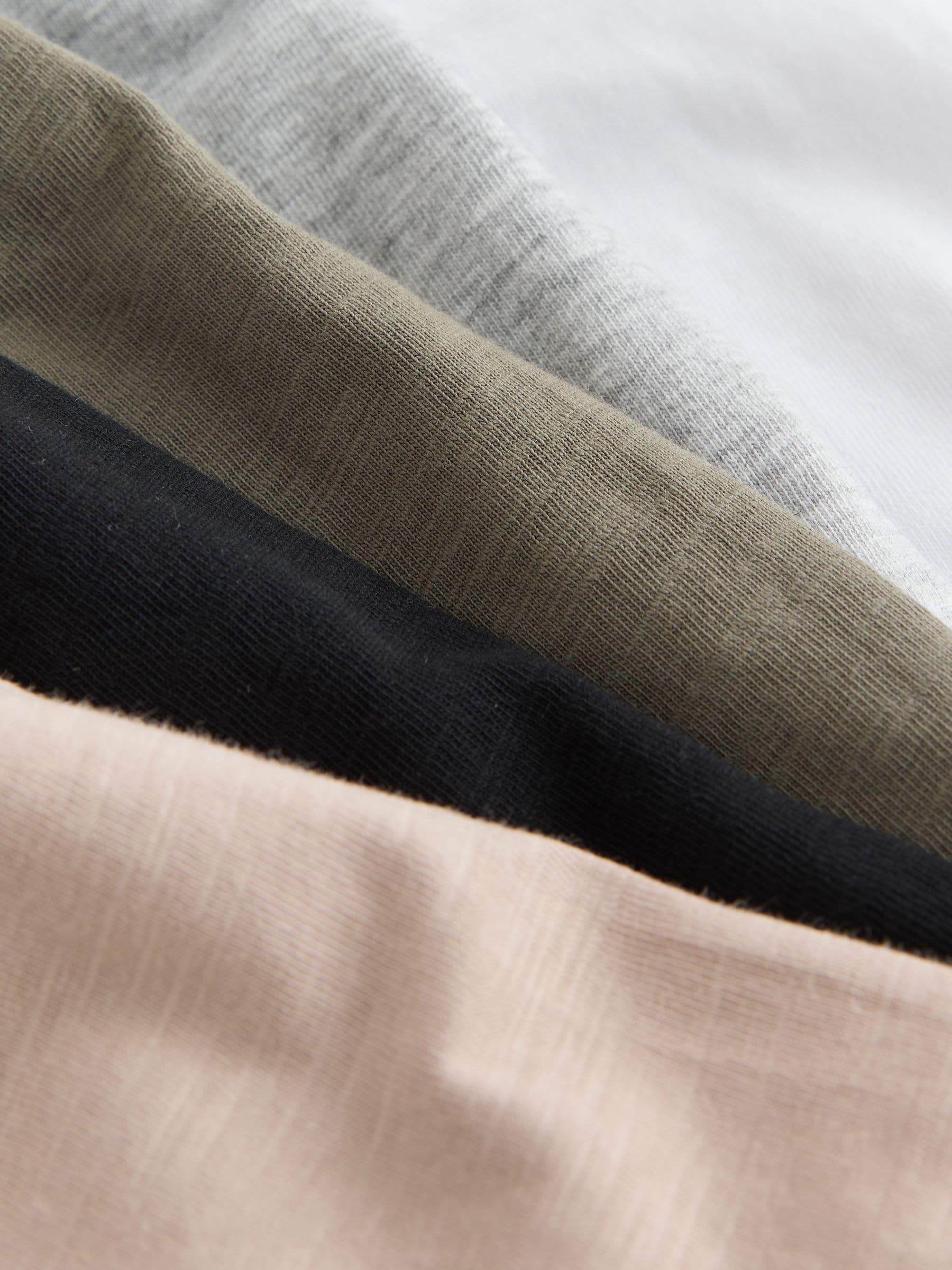 Black/Grey/Stone/Green/White Relaxed Fit Short Sleeve T-Shirts 5 Pack (3mths-7yrs) image 9