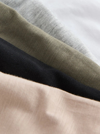 Black/Grey/Stone/Green/White Short Sleeve T-Shirts 5 Pack (3mths-7yrs)