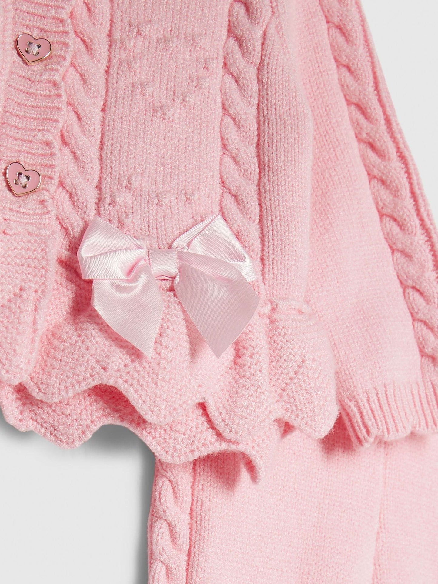 River Island Pink Peplum Knitted Bow Cardigan and Legging  Set image 5