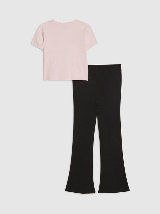 Dsiney Kidz - River Island Pink Bear Baby Top & Leggings set image 2