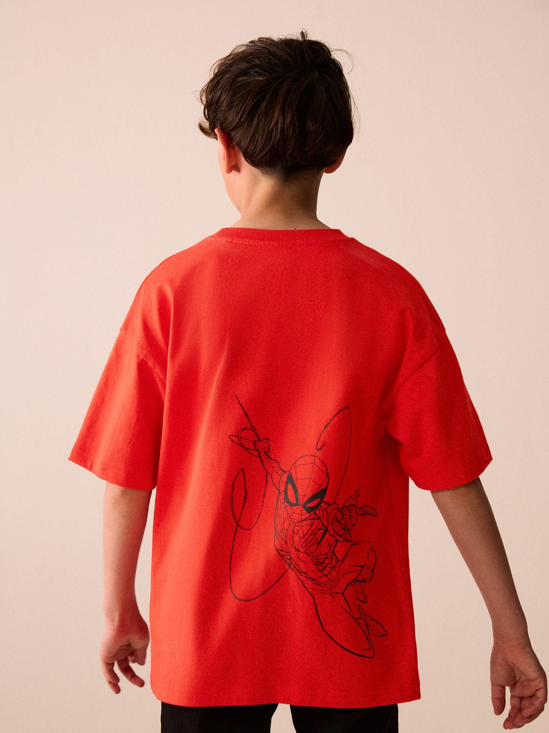 Dsiney Kidz - Red Sequin Spiderman Short Sleeve T-Shirt (3-16yrs) image 3