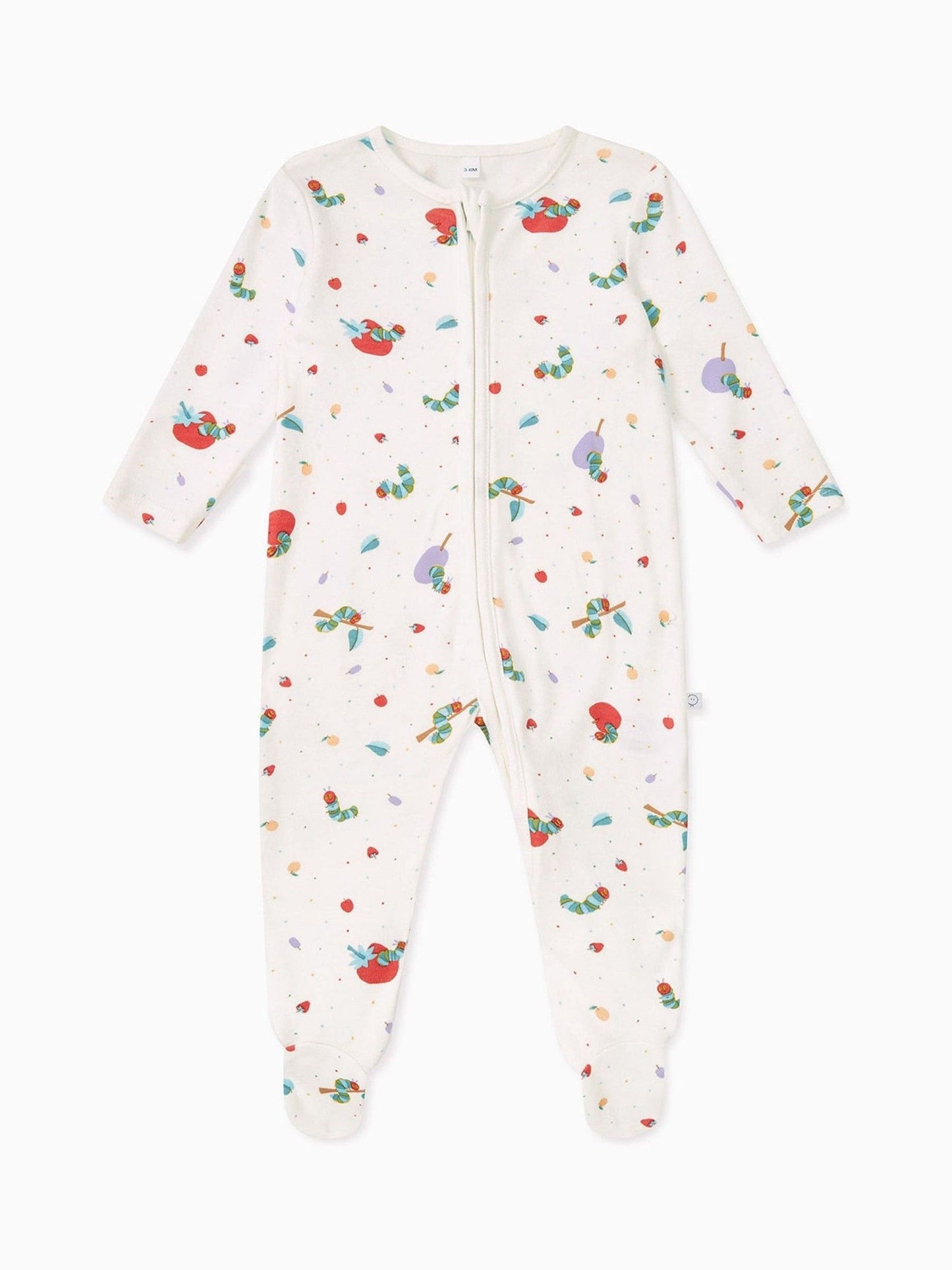 MORI Cream Supersoft Very Hungry Caterpillar Two Way Zip Sleepsuit image 3