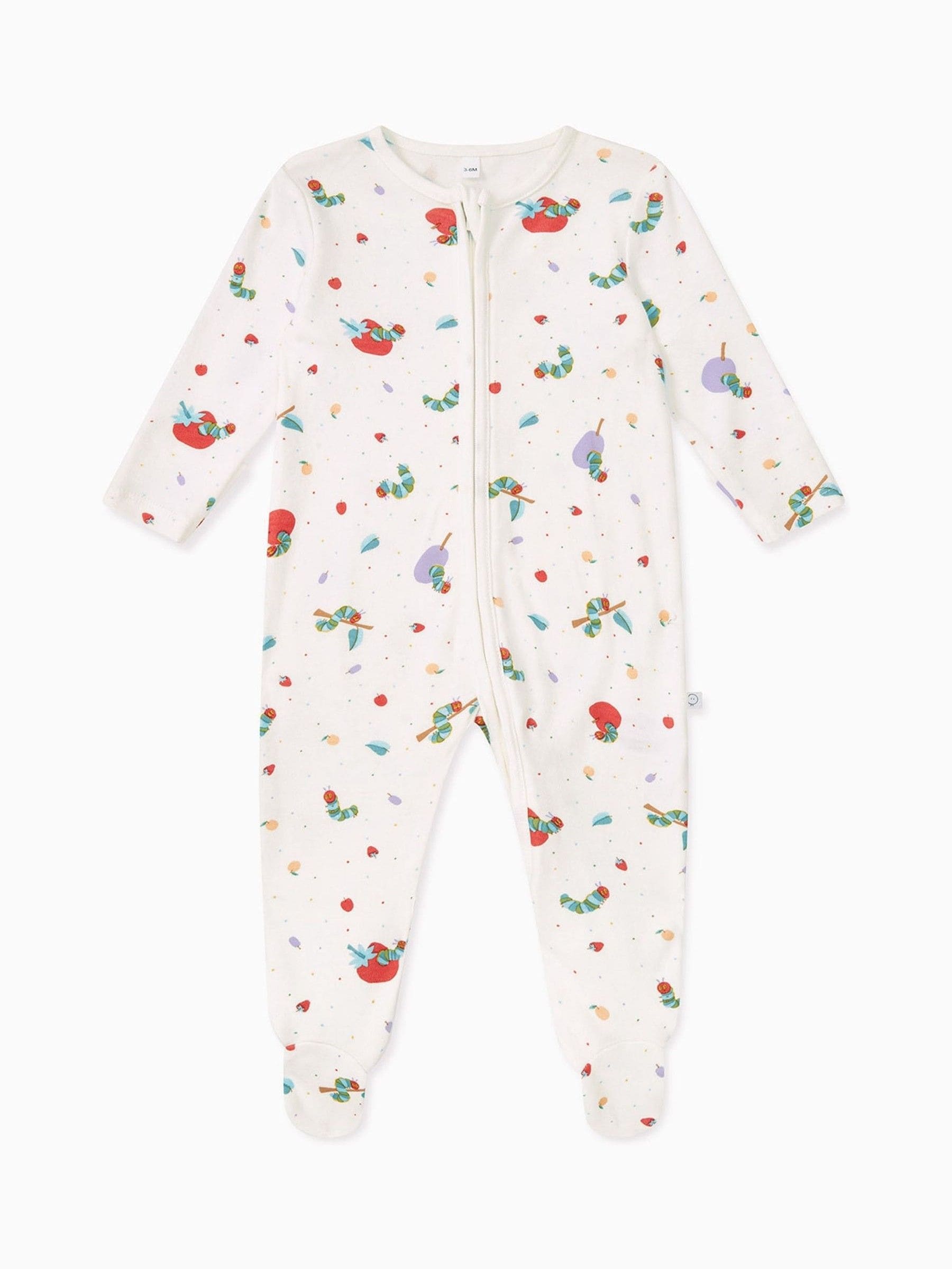 MORI Cream Supersoft Very Hungry Caterpillar Two Way Zip Sleepsuit image 3