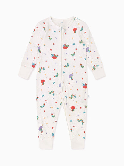 MORI Cream Supersoft Very Hungry Caterpillar Two Way Zip Sleepsuit image 4