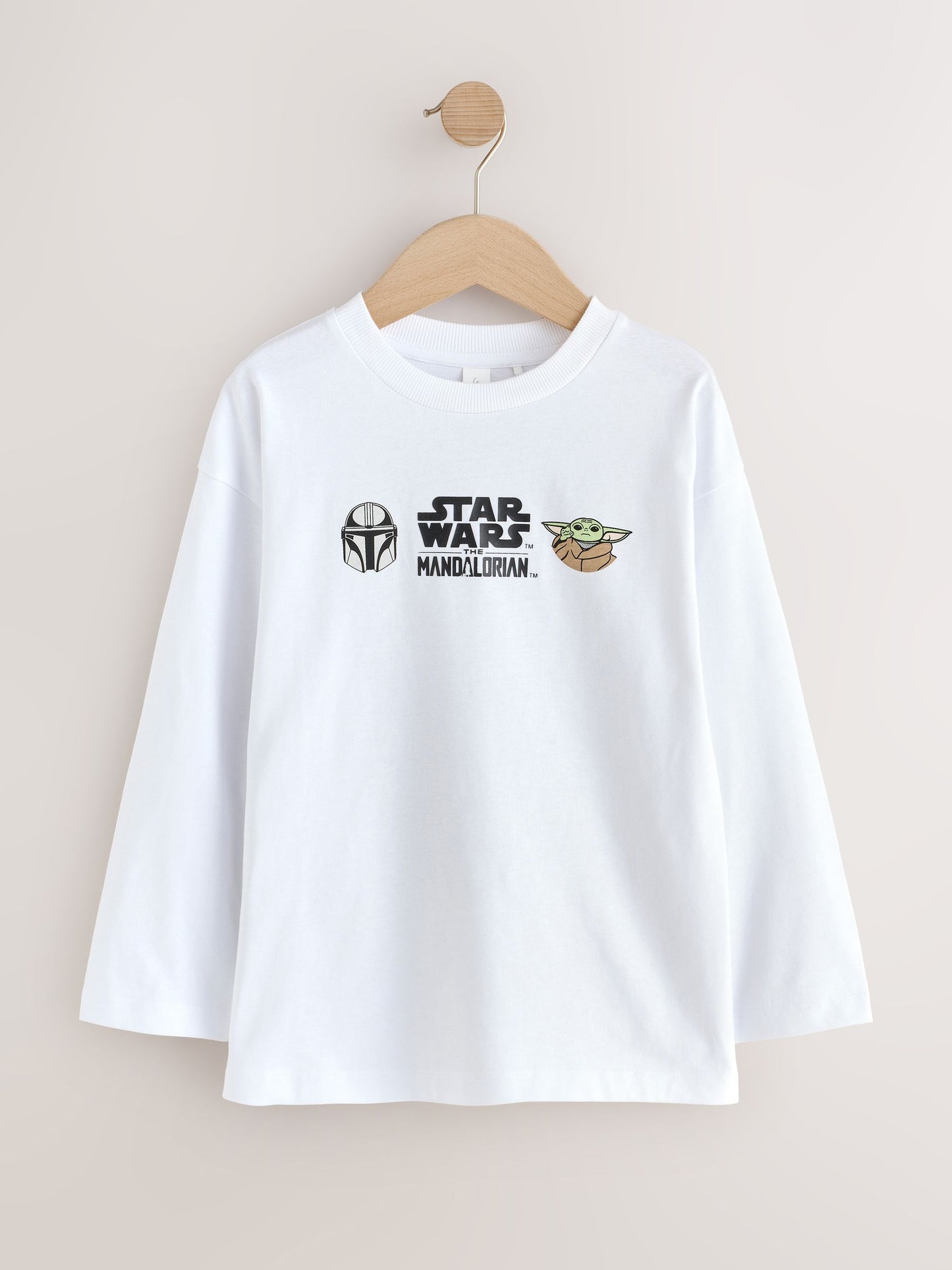 Dsiney Kidz - White Mandalorian Long Sleeve T-Shirt (3-16yrs) image 1