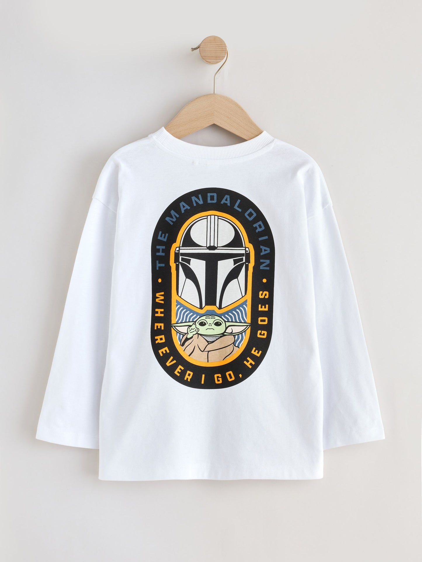Dsiney Kidz - White Mandalorian Long Sleeve T-Shirt (3-16yrs) image 2
