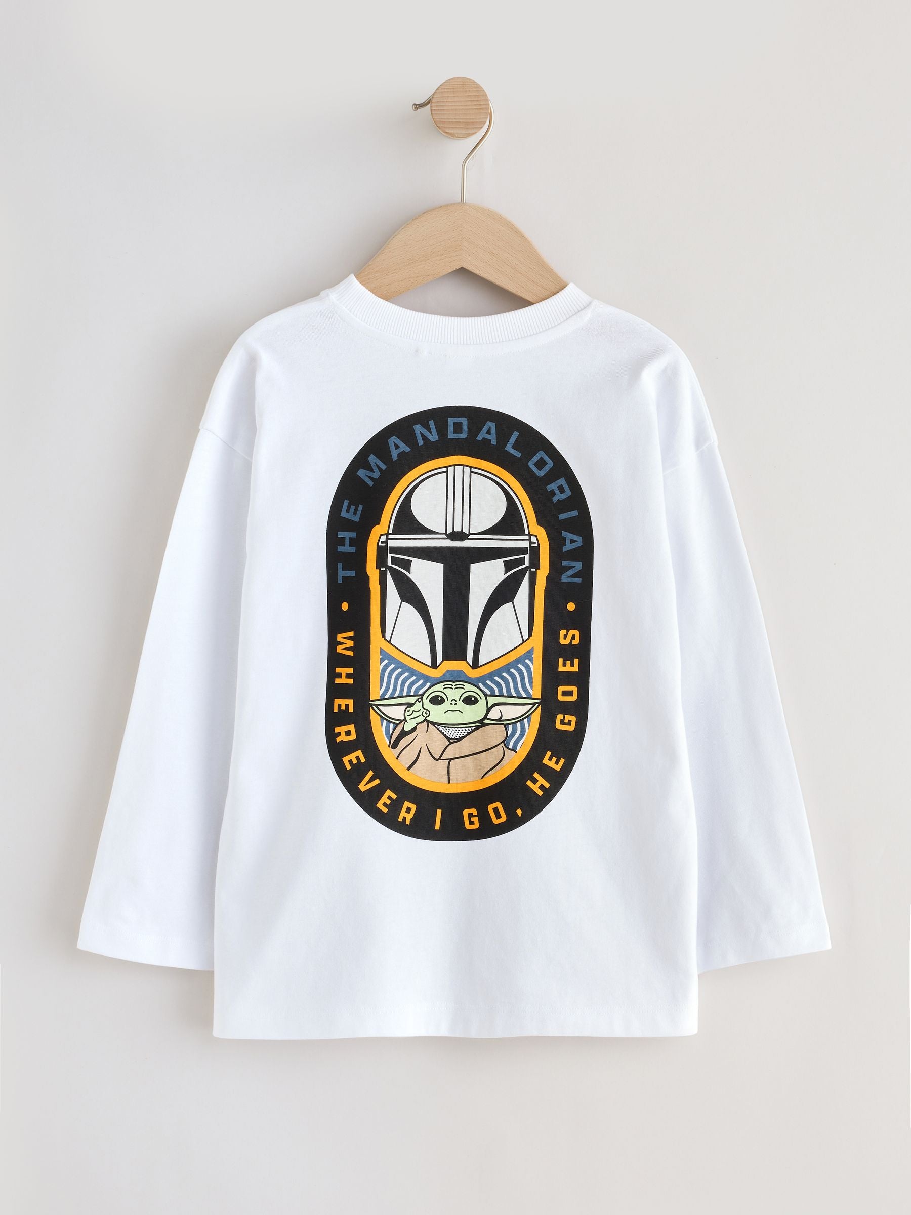 Dsiney Kidz - White Mandalorian Long Sleeve T-Shirt (3-16yrs) image 2