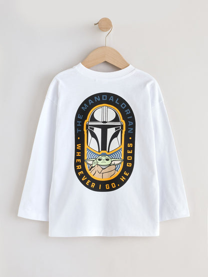 Dsiney Kidz - White Mandalorian Long Sleeve T-Shirt (3-16yrs) image 2