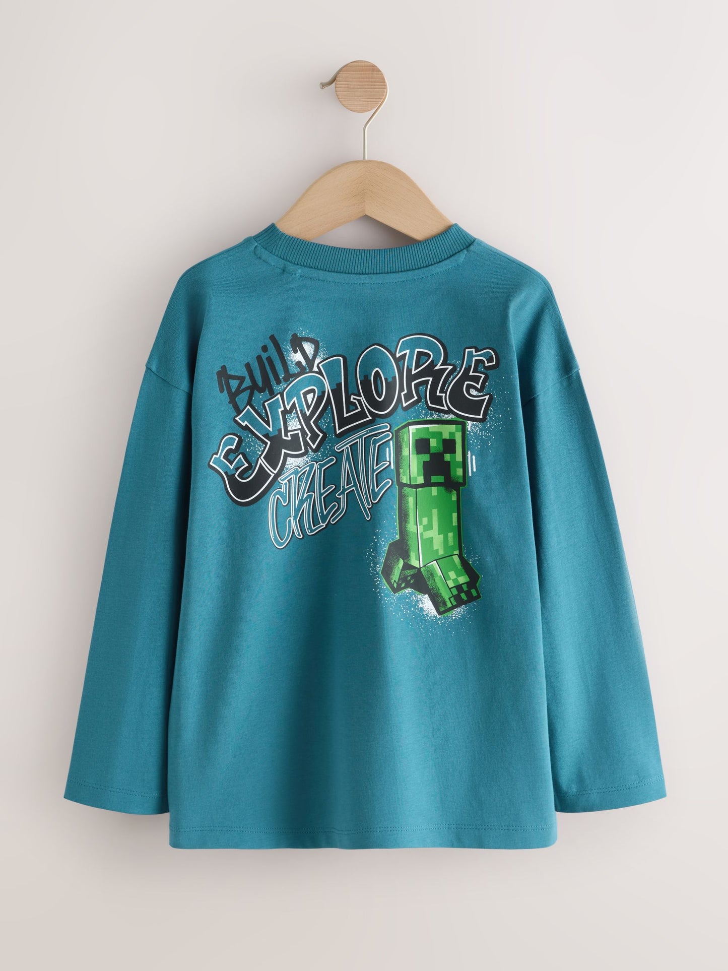 Dsiney Kidz - Teal Blue Long Sleeve Minecraft T-Shirt (3-16yrs) image 7