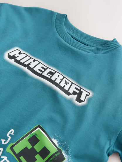 Dsiney Kidz - Teal Blue Long Sleeve Minecraft T-Shirt (3-16yrs) image 8